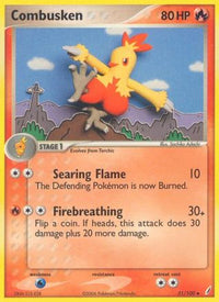 Combusken - 031/100/100  - Reverse Holofoil Crystal Guardians - Uncommon