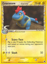 Croconaw (Delta Species) 027  - Reverse Holofoil Dragon Frontiers - Uncommon