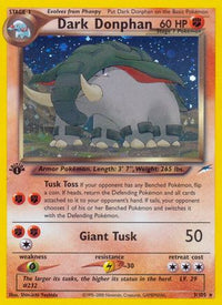 Dark Donphan (3/105) [Neo Destiny] 1st Edition Holofoil - Holo Rare