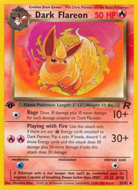 Dark Flareon 035  - Unlimited Team Rocket - Uncommon