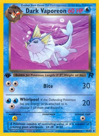 Dark Vaporeon (045/82) [Team Rocket] 1st Edition - Uncommon