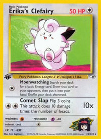 Erika's Clefairy 025  - Unlimited Gym Heroes - Rare