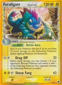 Feraligatr (Delta Species) 002  - Reverse Holofoil Dragon Frontiers - Holo Rare