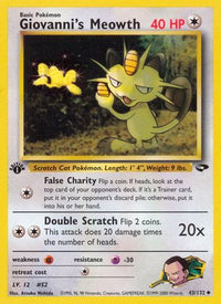 Giovanni's Meowth (43) (43) 043  - Unlimited Gym Challenge - Uncommon