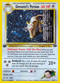 Giovanni's Persian (008/132) [Gym Challenge] 1st Edition Holofoil - Holo Rare