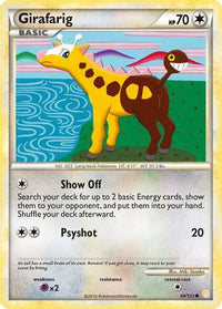 Girafarig  HeartGold SoulSilver - Common