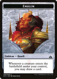 Huatli, Radiant Champion Emblem [Rivals of Ixalan Tokens]