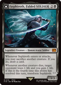 Sephiroth, Fabled SOLDIER // Sephiroth, One-Winged Angel -  Foil (FIN-115) - FINAL FANTASY