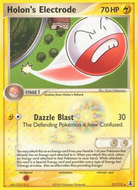 Holon's Electrode 021/113  - Reverse Holofoil Delta Species - Rare