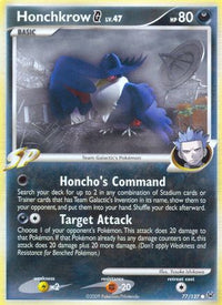 Honchkrow G 077  Platinum - Common