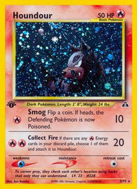 Houndour (5)  - 1st Edition Holofoil Neo Discovery - Holo Rare