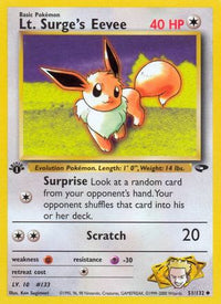 Lt. Surge's Eevee (051/132) [Gym Challenge] 1st Edition - Uncommon