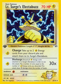 Lt. Surge's Electabuzz (006/132) [Gym Heroes] Unlimited Holofoil - Holo Rare