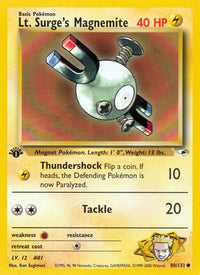 Lt. Surge's Magnemite (080/132) [Gym Heroes] 1st Edition - Common