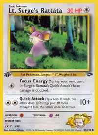 Lt. Surge's Rattata (085/132) [Gym Challenge] 1st Edition - Common