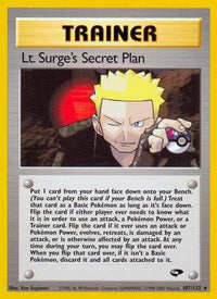 Lt. Surge's Secret Plan 107  - Unlimited Gym Challenge - Rare