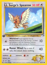 Lt. Surge's Spearow (83) (83) 083  - Unlimited Gym Heroes - Common
