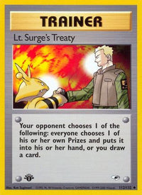 Lt. Surge's Treaty 112  - Unlimited Gym Heroes - Uncommon