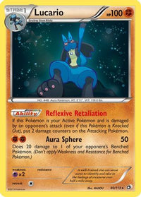 Lucario 080  - Holofoil Legendary Treasures - Holo Rare