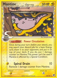 Mantine (Delta Species) 020  - Reverse Holofoil Dragon Frontiers - Rare