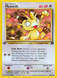 Meowth (062/82) [Team Rocket] 1st Edition - Common