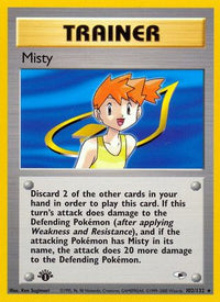 Misty (102/132) [Gym Heroes] 1st Edition - Rare