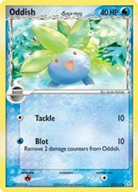 Oddish (Delta Species) 073  - Reverse Holofoil Holon Phantoms - Common
