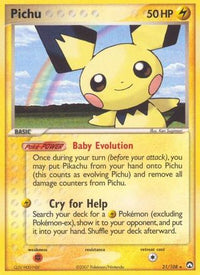 Pichu 021  Power Keepers - Rare