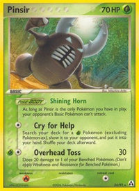 Pinsir  - Reverse Holofoil Legend Maker - Rare