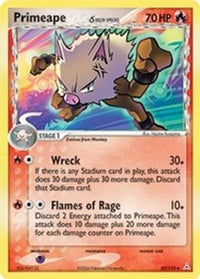 Primeape (Delta Species) 050  - Reverse Holofoil Holon Phantoms - Uncommon