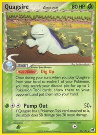 Quagsire (Delta Species) 021  - Reverse Holofoil Dragon Frontiers - Rare