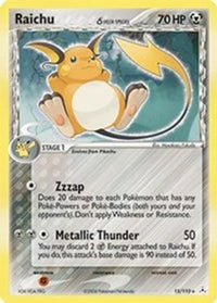 Raichu (Delta Species)/110  - Reverse Holofoil Holon Phantoms - Holo Rare