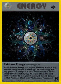 Rainbow Energy (017/82) [Team Rocket] 1st Edition Holofoil - Holo Rare