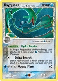 Rayquaza - 016/110 (Delta Species)/110  - Reverse Holofoil Holon Phantoms - Holo Rare