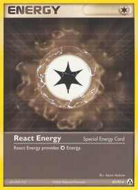 React Energy 082/92  - Reverse Holofoil Legend Maker - Uncommon