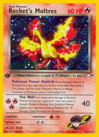Rocket's Moltres 012  Gym Heroes - Holo Rare