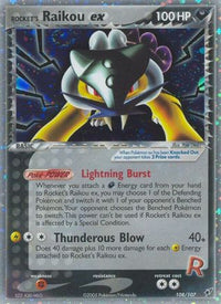 Rocket's Raikou ex  - Holofoil Deoxys - Secret Rare