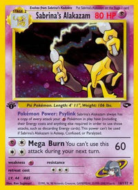 Sabrina's Alakazam 016  - 1st Edition Holofoil Gym Challenge - Holo Rare