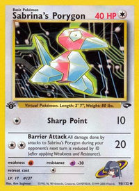 Sabrina's Porygon 098  - Unlimited Gym Challenge - Common