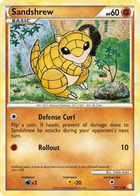 Sandshrew 079  HeartGold SoulSilver - Common
