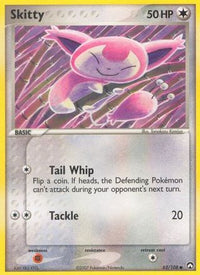 Skitty 062  - Reverse Holofoil Power Keepers - Common