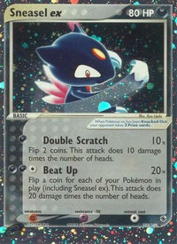 Sneasel ex/109  - Holofoil Ruby and Sapphire - Ultra Rare