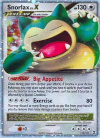 Snorlax Lv.X  - Holofoil Rising Rivals - Ultra Rare