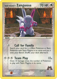Team Magma's Zangoose  Team Magma vs Team Aqua - Rare