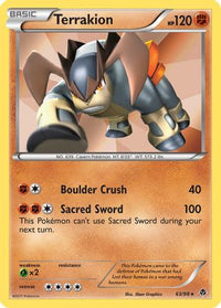Terrakion  - Holofoil Emerging Powers - Holo Rare