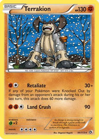 Terrakion  - Holofoil Legendary Treasures - Holo Rare