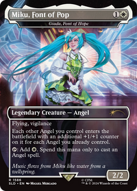 Giada, Font of Hope (SLD-1586) - Secret Lair Drop / Miku, Font of Pop (Borderless) Foil