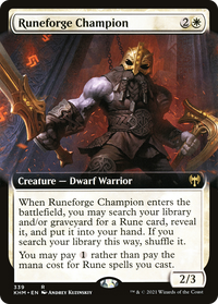 Runeforge Champion (Extended Art) [Kaldheim]