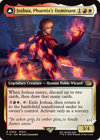 Joshua, Phoenix's Dominant // Phoenix, Warden of Fire - (Extended Art) Foil (FIN-494) - FINAL FANTASY
