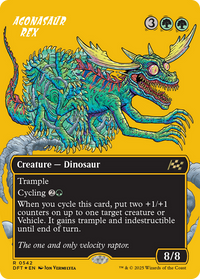 Agonasaur Rex (Borderless) (First-Place Foil) -  (Borderless) Foil (DFT-542) - Aetherdrift